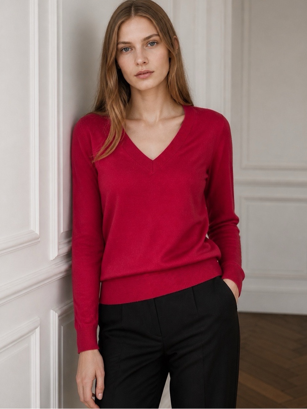 GAP Long Sleeve V-Neck Pink Career Wear Sweater Size XS